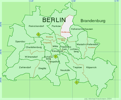 Karte Bezirk Berlin Weiensee